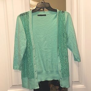 Maurice’s teal/green button down cardigan! Like new! Fits med to large